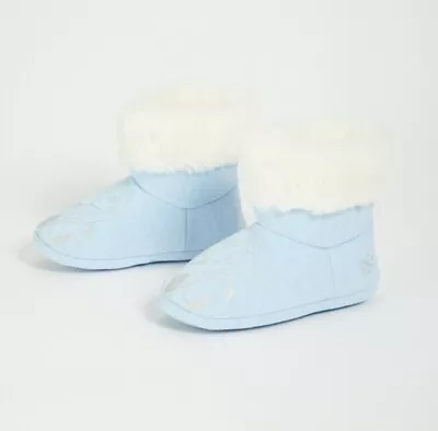 Buy Girls Kids Disney Frozen 2 Blue Cute Slipper Boot Uk 6-7 8-9 Infants • 11.49£