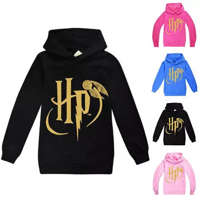 Buy Kids Hogwarts Harry Potter Hoodies Sweatshirt Long Sleeve Hooded Pullover Tops⊰ • 11.66£