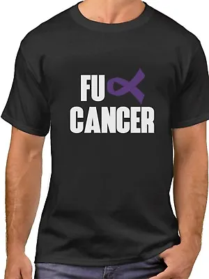 Buy FU Cancer Shirt Pancreatic Cancer Awareness Month Purple Ribbon T-Shirt Support • 18.81£