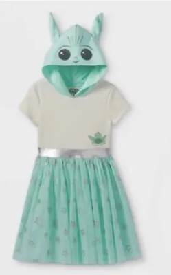 Buy Disney Star Wars Mandalorian Grogu Baby Yoda Costume Tutu Dress Hoodie, XL • 9.59£