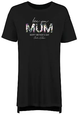 Buy Personalised Happy Mothers Day Nightie Womens Mum Mummy Mom Floral Night Shirt • 13.99£