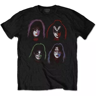 Buy Kiss Faces Black T-Shirt NEW OFFICIAL • 14.99£