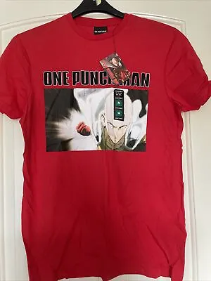 Buy One Punch Man Japanese Anime Red Big Graphic Crew Neck T Size Medium BNWT • 14.95£