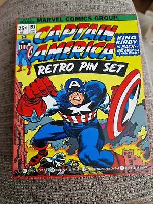 Buy Captain America Retro Pin Badge Set Official Marvel Merch Collectible  New • 15£