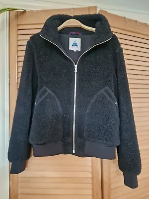 Buy Black Cape Heights Womens Fleece Bomber Jacket Small • 24.99£