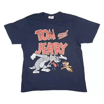 Buy TOM AND JERRY Mens T-Shirt Blue L • 7.99£