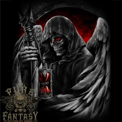Buy Grim Reaper Biker Gothic Heavy Metal Skull Mens Cotton T-Shirt Tee Top • 10.75£