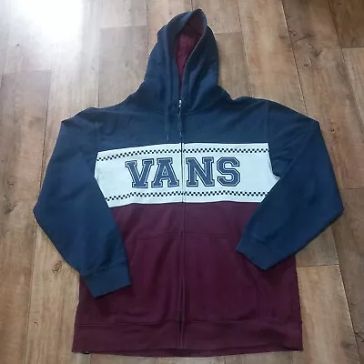 Buy VANS Off The Wall Full Zip Sweatshirt Hoodie Tricolour UK XL • 24.99£