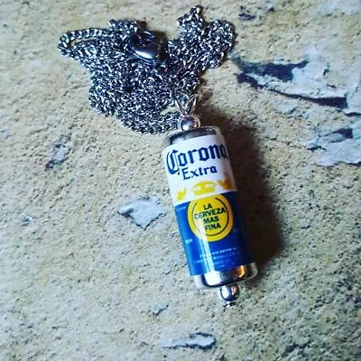 Buy UNIQUE Cool CORONA EXTRA NECKLACE Miniature Jewellery CAN Drink LAGER Pint PUB • 5.99£