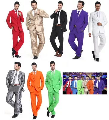 Buy New Men Xmas Adult Christmas Costumes Solid Colour Party Suit Bachelor Party Tie • 24.50£