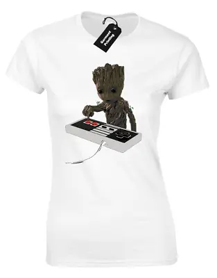 Buy Baby Groot Bomb Ladies T Shirt Yeah Guardians Yondu Galaxy Rocket Awesome • 7.99£