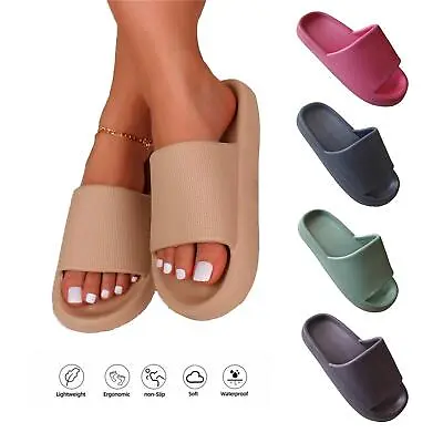 Buy Mens Ladies Sliders Extra Soft Anti-Slip Comfy Cloud Pool Slippers Sandals • 9.99£