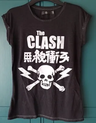 Buy The Clash T Shirt Punk Rock Merch Tee Ladies Size Small Black Top • 14.25£