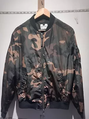 Buy Topman Size L Camoflage Jacket Express Shipping  • 20.10£