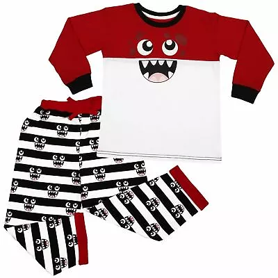 Buy Kids Girls Boys Cute Monster Pyjamas Children PJs 2 Piece Cotton Set Nightwear • 9.99£