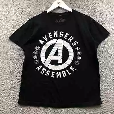 Buy Marvel Comics Avengers Assemble T-Shirt Women Small S Short Sleeve Graphic Black • 9.63£