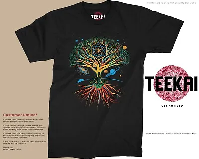 Buy Meditation Tree Of Life Unisex T-shirt Peaceful Mandala Zen Tee Spiritual Gifts • 12.99£
