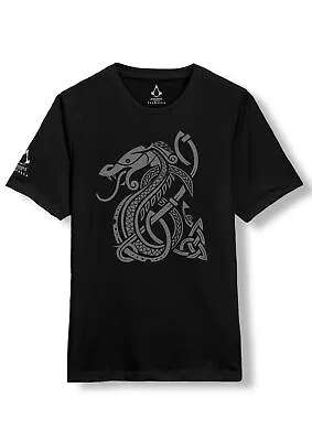 Buy ASSASSIN'S CREED - VALHALLA - ASSASSIN'S CREED VALHALLA SNAKE BLACK T-Shirt Smal • 12.18£