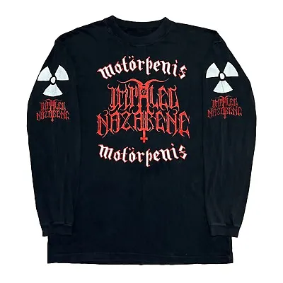 Buy Vintage ‘96 Impaled Nazarene Motorpenis Long Sleeve Band T Shirt 90s Black Metal • 275£