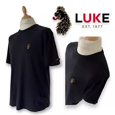 Buy LUKE EST. 1977 Men’s Short Sleeve Slim Fit T-Shirt Size XL • 6.50£