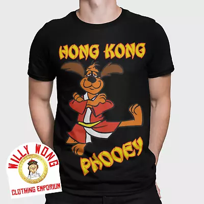 Buy Hong Kong Phooey T-Shirt Tee Top Vintage 70s 80s Cartoon Mens Super Cool Black • 9.99£