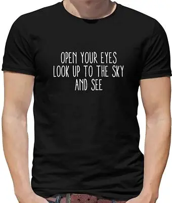 Buy Open Your Eyes Mens T-Shirt - Freddie Mercury - Song - Music - Band - Lyrics • 13.95£