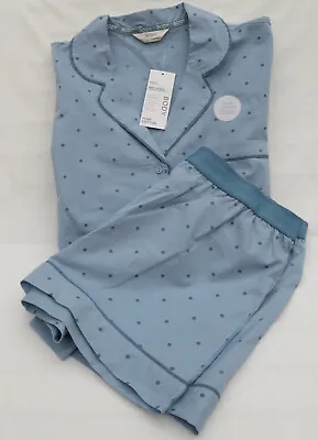 Buy Ladies Marks & Spencer Blue Mix Spotted Short Pyjamas With Cool Comfort Size 12 • 16.50£