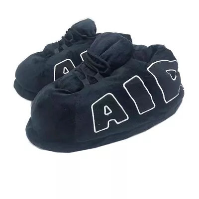Buy One Size Fits All Aj Style Black Slippers (snug Shoes Trainers Sneakers Air) • 25£