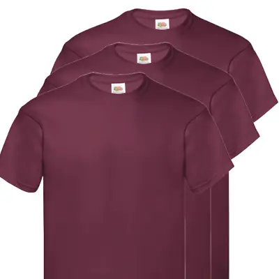 Buy Mens Fruit Of The Loom T Shirts 5  3 Pack Unisex Plain Cotton Bulk T-Shirt Mixed • 23.49£