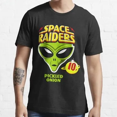 Buy SPACE RAIDERS T Shirt Metal Concert Music Funny RETRO CRISPS OLD SKOOL T Shirt • 8.99£