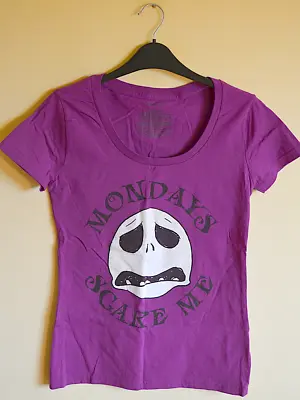 Buy Disney Women's Jack Skellington Mondays T-shirt - Small - Nightmare Before Xmas • 19.99£