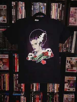 Buy Nwot! 'together Forever' Bride Of Frankenstein T-shirt (sm) Elsa Lanchester • 33.07£