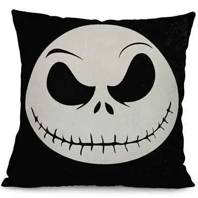Buy Ghost Head Design Decorative Cushion Cover For Nightmare Before Christmas Fans • 6.55£