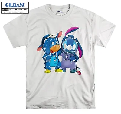 Buy Eeyore And Stitch Friends T-shirt Gift Hoodie T Shirt Men Women Unisex 6345 • 12.95£