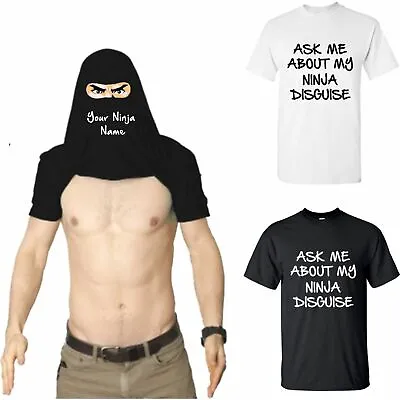 Buy Personalised Ninja Disguise Tshirt, Ninja T-shirt, Your Ninja Name T Shirt Gift • 11.99£