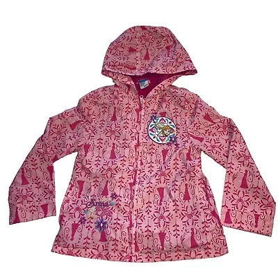Buy Disney Frozen Jacket Hood Pink  Elsa Anna Girls 6X Zip Up • 7.21£