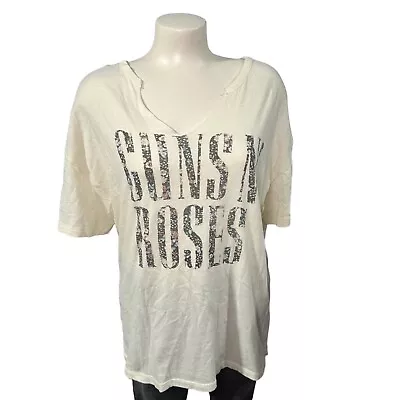 Buy GUNS N' ROSES Women's T-Shirt Size Large - Classic Rock & Roll - V Neck • 11.33£
