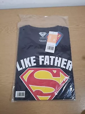 Buy Official Licenced Superman Tshirt Navy Blue Like Father Like Son BNWT Medium  • 7.49£