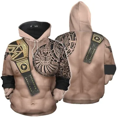 Buy WWE The Rock - Dwayne Johnson Hoodie Fancy Dress Cosplay 3d Wrestling Body • 45£