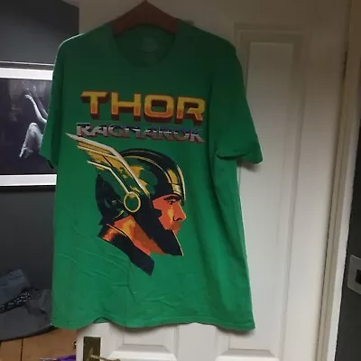 Buy Marvel Thor Ragnarok Green Printed T Shirt Size XXL  • 9.99£