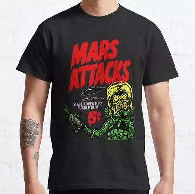Buy Film Movie Retro Horror Tv Series Birthday Sci Fi T Shirt For Mars Attacks Fans • 8.99£