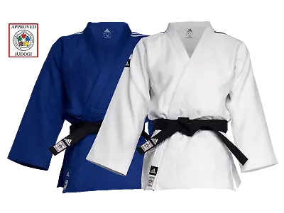 Buy Adidas Champion III IJF JACKET Judo Red Label 27oz Heavyweight Gi White Blue 3 • 112.99£