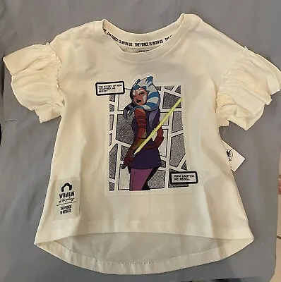 Buy NEW Disney Parks Star Wars Ahsoka Tano Women Of The Galaxy Kid's T-Shirt Sz 9/10 • 33.03£