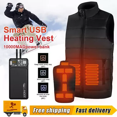 Buy Heated Jacket Warm Gilet Winter Men Women Electric Vest USB Heating Coat Thermal • 28.99£