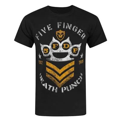 Buy Five Finger Death Punch T-Shirt FFDP Chevron Band Official New Black • 15.95£