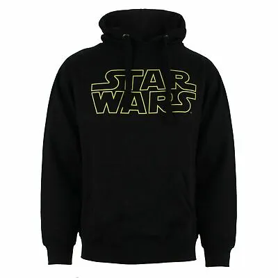 Buy Official Star Wars Mens Basic Logo Hoodie Jumper Black S-XXL • 24.99£