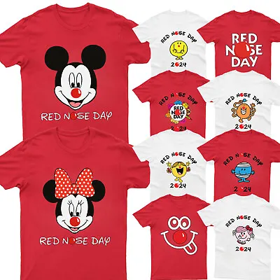 Buy New Red Nose Day T-Shirt Relief Minnie Boys Girls Funny Children School Tee Top • 7.99£
