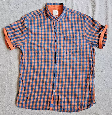 Buy Cropp Men's Regular Fit T-shirt Cotton Checkers Orange Large • 6.90£