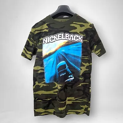 Buy Nickelback Y2K Shirt Camo Vintage S Mens **READ** • 7.99£