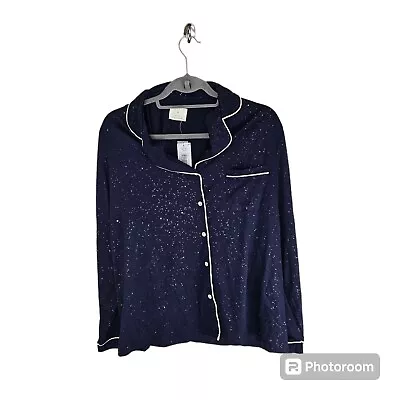 Buy Matalan Time To Dream Lounge Top Sparkle Navy Size 16-18 • 2.99£
